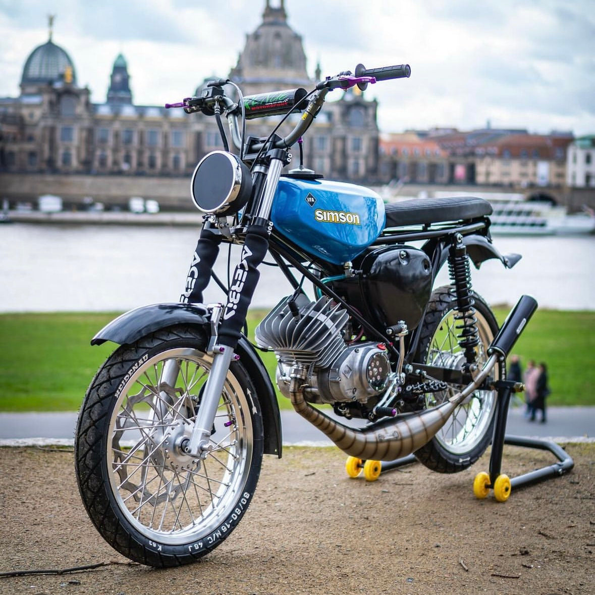 Rennauspuff 85 RS GP Verlegung