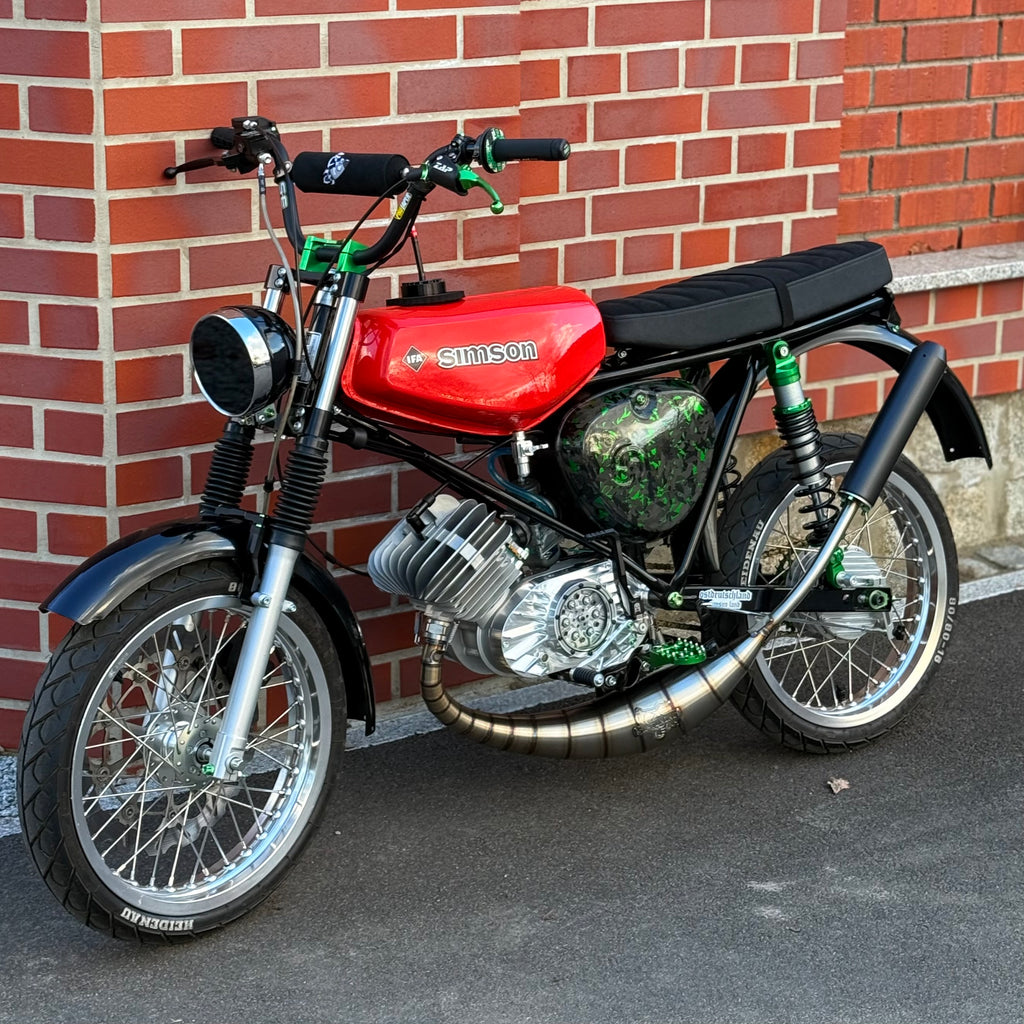 Rennauspuff 85 R GP Verlegung